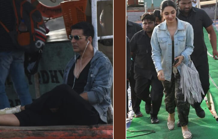 Kiara Advani and Akshay Kumar spotted riding the Madh Jetty