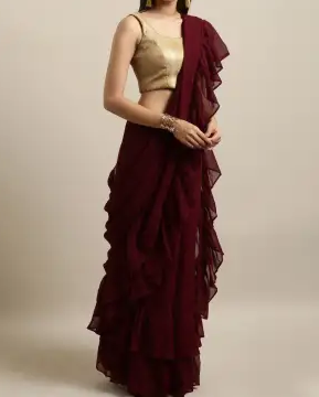 ruffle sarees