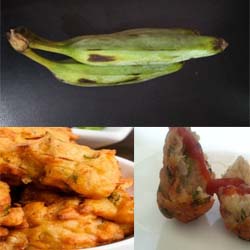 raw banana pakora for winter season