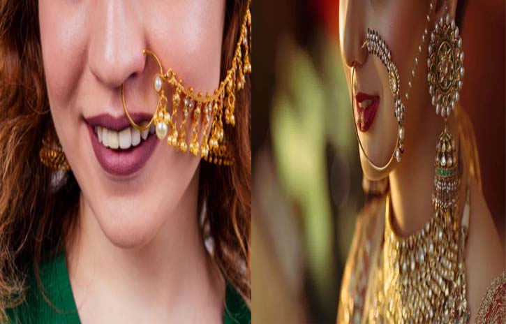 nose ring or nath for the brides