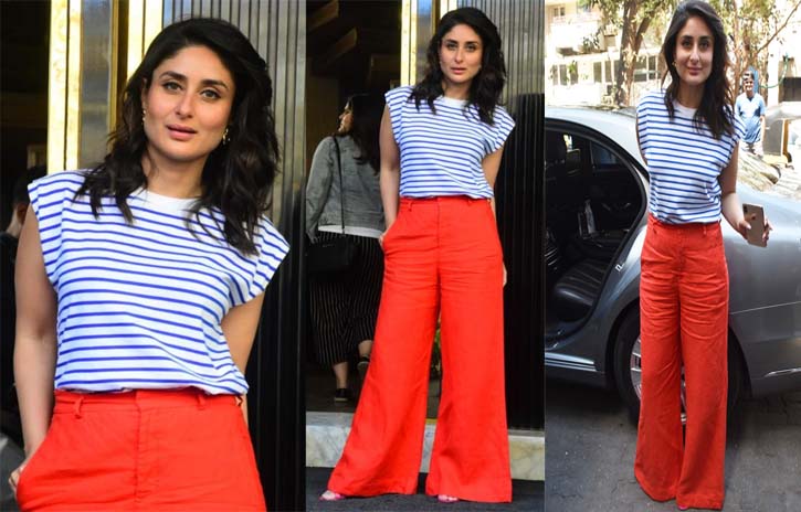 Kareena Kapoor in red flared pant