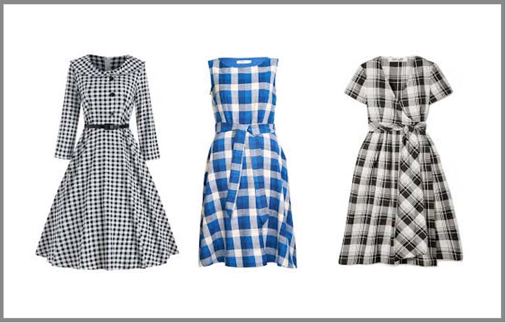 checked maxi dresses