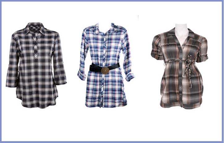 checked tunics